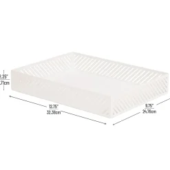 Mind Reader Metal Letter-Size Paper Tray, 2-1/4”H x 12-3/4”W x 9-3/4”D, White, Total Qty 1