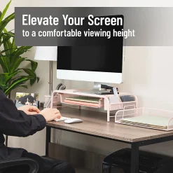 Mind Reader Metal Mesh Monitor Stand, 5-1/2
