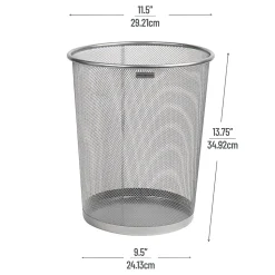Mind Reader Metal Mesh Trash Cans, 4.4 Gallon, 13-3/4