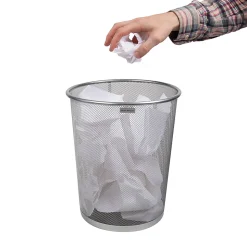 Mind Reader Metal Mesh Trash Can 4.4 Gallon Waste Paper Basket, 13-3/4