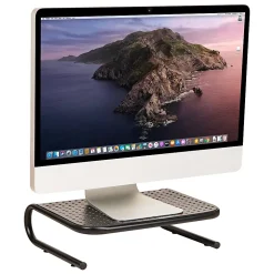 Mind Reader Metal Monitor Stand Ventilated Laptop Riser Desktop Organizer, 4-1/4