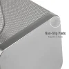 Mind Reader Metal Trash Can Square Waste Paper Basket, 12 1/4"H x 9 3/4"W x 9 3/4"D, Silver, Set of 2