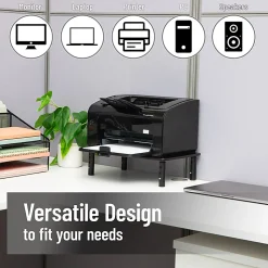 Mind Reader Metal Ventilated Monitor Stand with Adjustable Height, 5-1/2