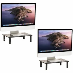 Mind Reader Metal Ventilated Monitor Stand with Adjustable Height, 5-1/2