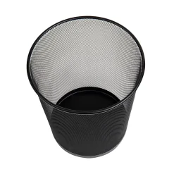 Mind Reader Metal Waste Paper Baskets 4.5-Gallon,13-3/4"H x 11-1/2"W x 11-1/2"L, Black, Set Of 3 Baskets