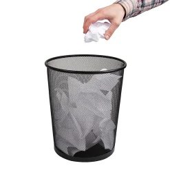 Mind Reader Metal Waste Paper Baskets 4.5-Gallon,13-3/4