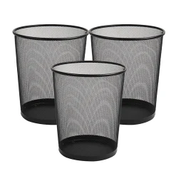 Mind Reader Metal Waste Paper Baskets 4.5-Gallon,13-3/4