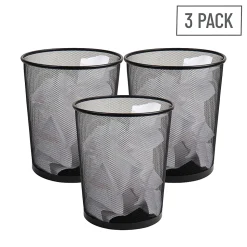 Mind Reader Metal Waste Paper Baskets 4.5-Gallon,13-3/4