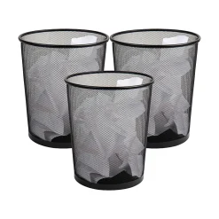 Mind Reader Metal Waste Paper Baskets 4.5-Gallon,13-3/4