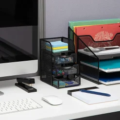 Mind Reader Mini Desk Supplies Office Supplies Organizer, 8