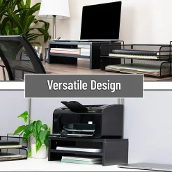 Mind Reader Monitor Stand With Phone Slot And Storage Shelf, 5-1/2