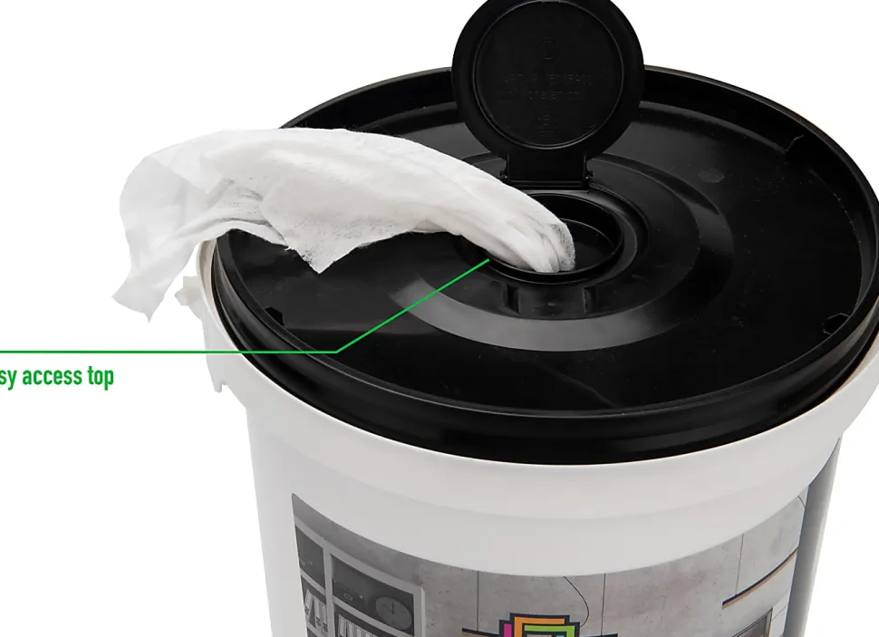 Mind Reader My Stuff All-Purpose Office Disinfecting Wipes, Fresh Orchid Scent, Tub Of 300 Wipes