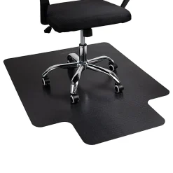 Mind Reader Office Chair Mat For Hard Floors, 1/16”H x 35-1/2”W x 47-1/2”D, Black