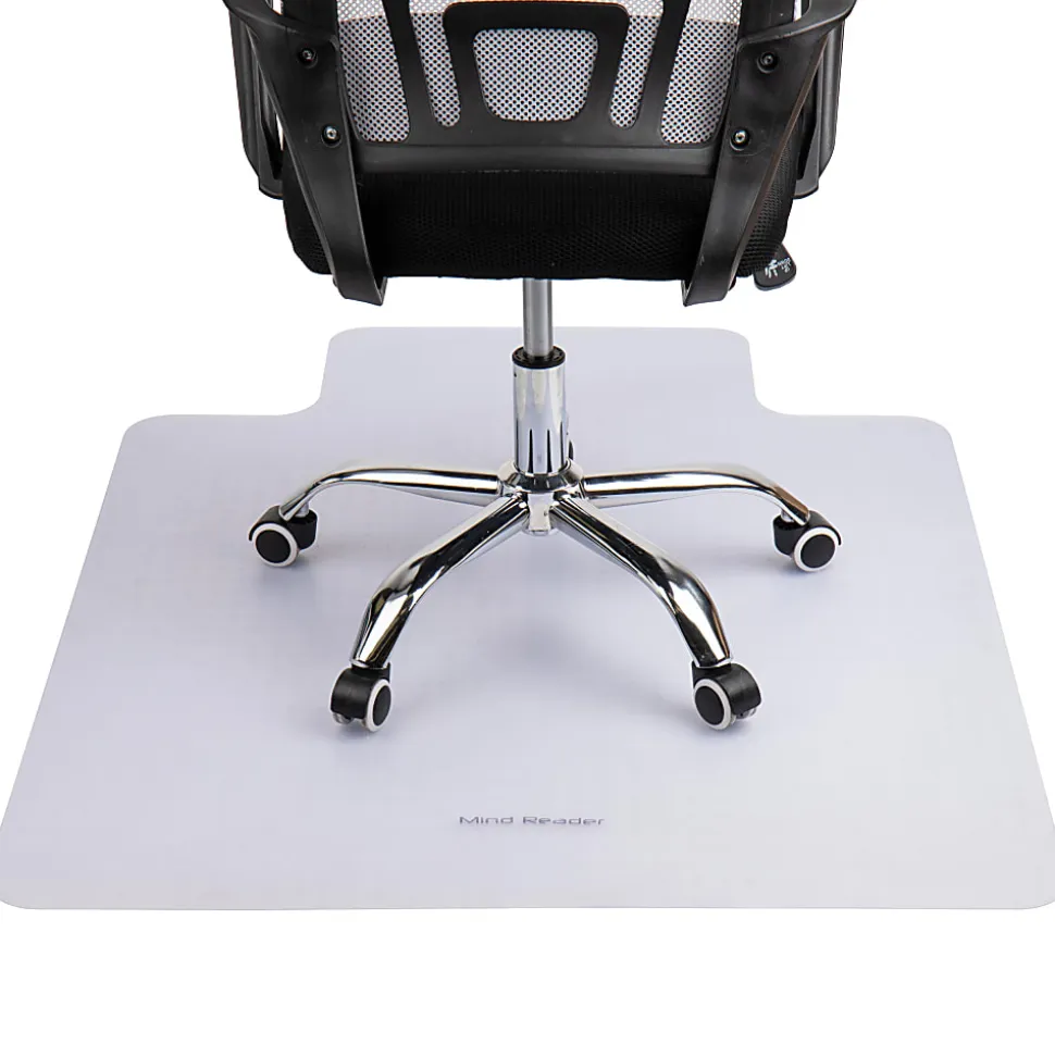 Mind Reader Office Chair Mat with Carpet Gripper, PVC,1/16”H x 35-1/2”W x 47-1/2”D, Clear