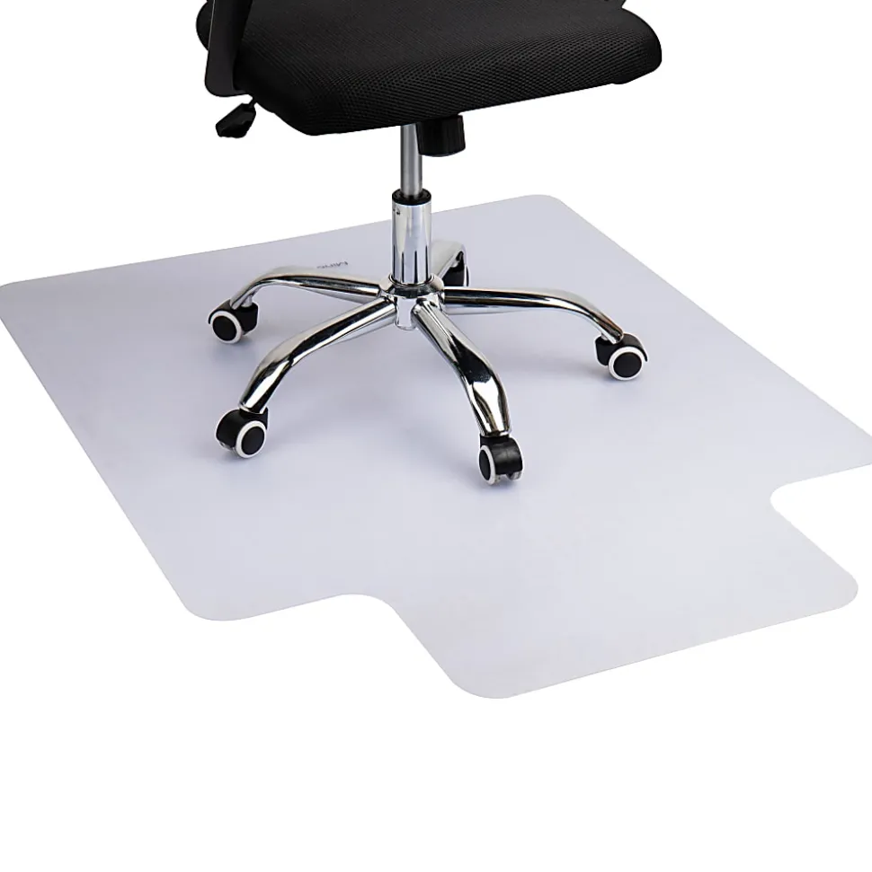 Mind Reader Office Chair Mat with Carpet Gripper, PVC,1/16”H x 35-1/2”W x 47-1/2”D, Clear