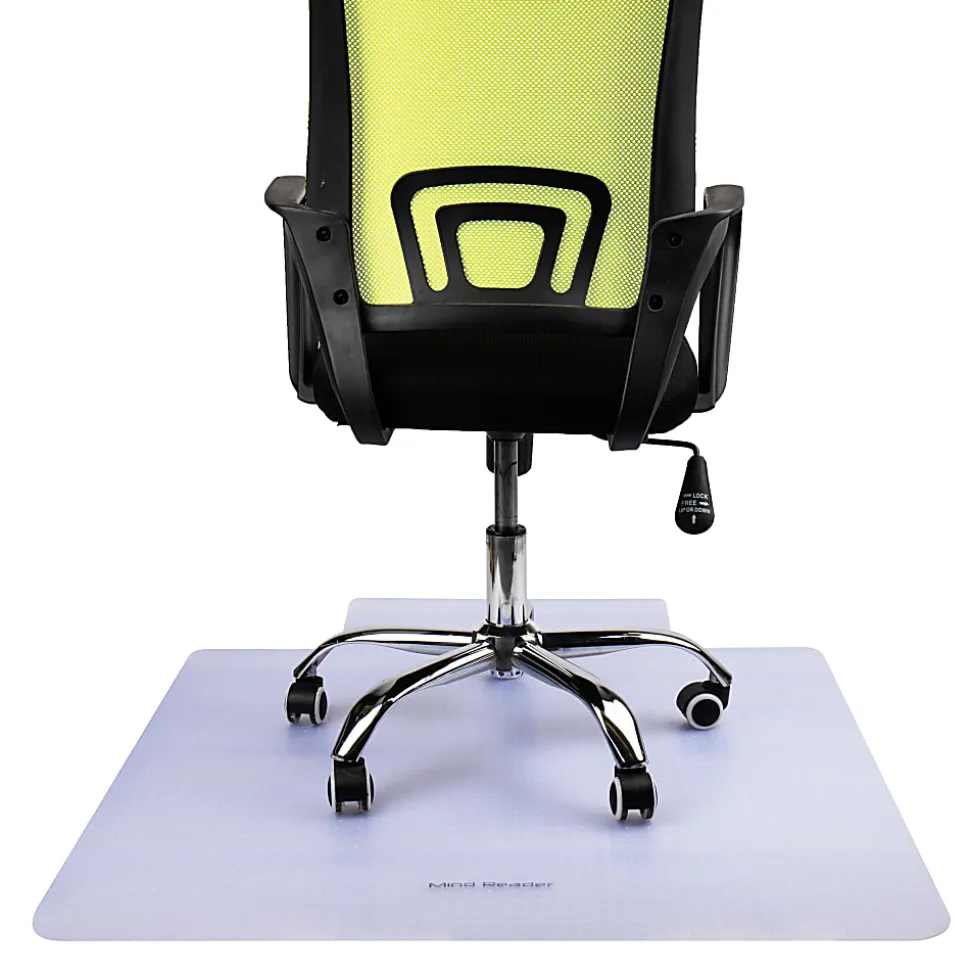 Mind Reader Office Chair Mat with Carpet Gripper, PVC,1/16”H x 35-1/2”W x 47-1/2”D, Clear