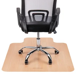 Mind Reader Office Chair Mat with Lip, Hardwood Floors, 47-1/2 x 35-1/2, PVC, Woodtone