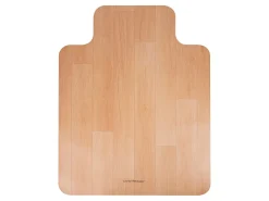 Mind Reader Office Chair Mat with Lip, Hardwood Floors, 47-1/2 x 35-1/2, PVC, Woodtone