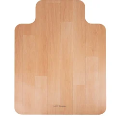 Mind Reader Office Chair Mat with Lip, Hardwood Floors, 47-1/2 x 35-1/2, PVC, Woodtone