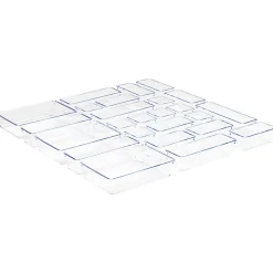 Mind Reader 25-Piece Drawer Organizer Set, Clear