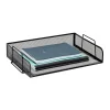 Mind Reader 4-Piece Stackable Paper Tray Desktop Organizer, 11-1/2”H x 9-3/4”W x 13-1/4”D, Black