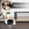 Mind Reader Plastic Monitor Stand Height Adjustable Laptop Computer Riser, 5-1/4"H x 10-1/2"W x 14-1/2"D, Black, Set of 2 Stands