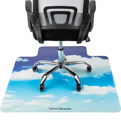 Mind Reader Polycarbonate Office Chair Mat For Hard Floor, 47-1/4