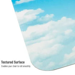 Mind Reader Polycarbonate Office Chair Mat For Hard Floor, 47-1/4