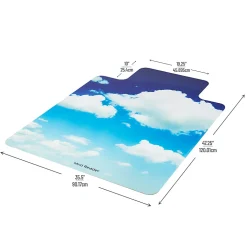 Mind Reader Polycarbonate Office Chair Mat For Hard Floor, 47-1/4