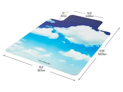 Mind Reader Polycarbonate Office Chair Mat For Hard Floor, 47-1/4