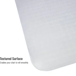 Mind Reader PVC Office Chair Mat For Hard Floor, 35-1/4”W x 47”D, Clear