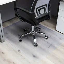 Mind Reader PVC Office Chair Mat For Hard Floor, 35-1/4”W x 47”D, Clear
