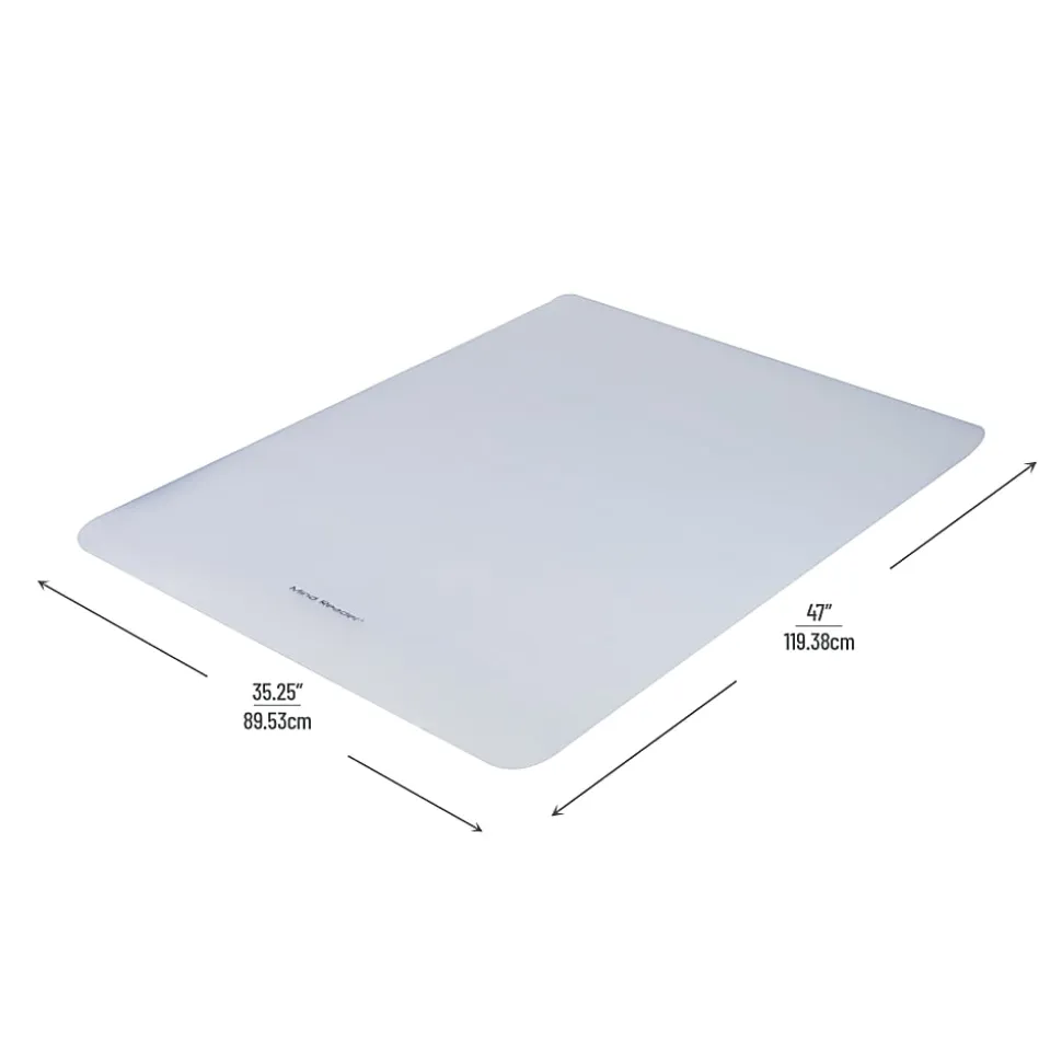 Mind Reader PVC Office Chair Mat For Hard Floor, 35-1/4”W x 47”D, Clear