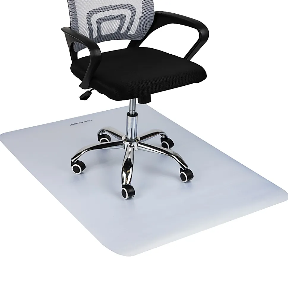 Mind Reader PVC Office Chair Mat For Hard Floor, 35-1/4”W x 47”D, Clear