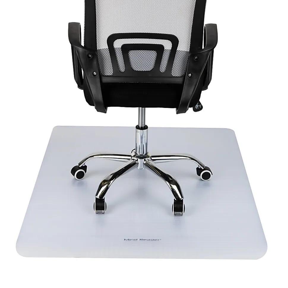 Mind Reader PVC Office Chair Mat For Hard Floor, 35-1/4”W x 47”D, Clear