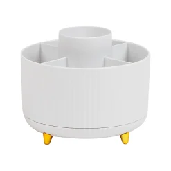 Mind Reader Rotating Pen Cup, 4-3/4”H x 5-3/4”W x 5-3/4”D, White