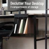 Mind Reader Slide-On Under Desk File Organizer, 11-1/2"H x 12"W x 9-3/4"D, Black