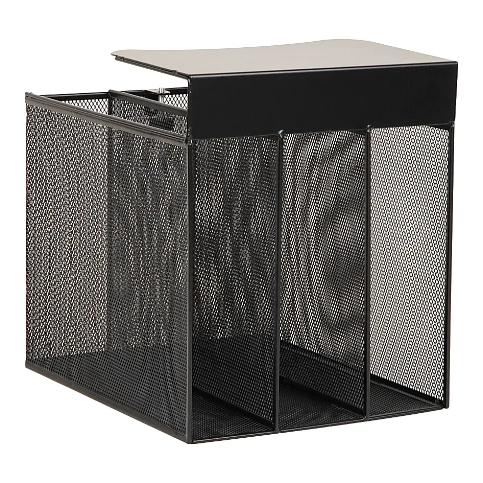 Mind Reader Slide-On Under Desk File Organizer, 11-1/2"H x 12"W x 9-3/4"D, Black