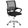 Mind Reader Swivel Office Chair with Wheels, Plastic/Mesh, Black