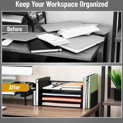 Mind Reader 4-Tier 6 Compartment Storage Desktop Organizer, 6