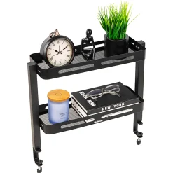 Mind Reader 2-Tier Desk Organizer With Clamp/Accessory Shelf, 15-1/2”H x 5-3/4”W x 18-1/4”D, Black