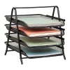 Mind Reader 4-Tier Desktop Organizer Paper Tray, 12-1/2”H x 13-3/4”W x 11-3/4”D, Black