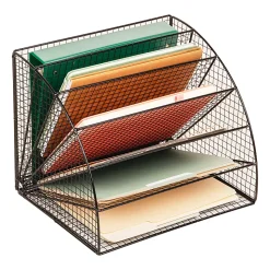 Mind Reader 6-Tier Fan-Shaped Desktop File Organizer, 11-1/4”H x 11-1/4”W x 13-3/4”D, Black, Total Qty 1