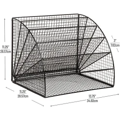 Mind Reader 6-Tier Fan-Shaped Desktop File Organizer, 11-1/4”H x 11-1/4”W x 13-3/4”D, Black, Total Qty 1