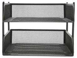 Mind Reader 2-Tier Metal Stackable Paper Tray, 7-1/2