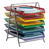 Mind Reader 5-Tier Paper Tray Desktop Organizer Metal Mesh, 15"H x 14"W x 11-3/4" L, Multi