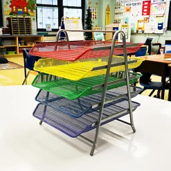 Mind Reader 5-Tier Paper Tray Desktop Organizer Metal Mesh, 15