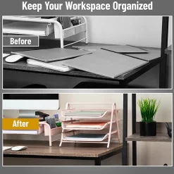 Mind Reader 3-Tier Paper Tray Desktop Organizer File Storage, 10