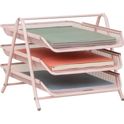 Mind Reader 3-Tier Paper Tray Desktop Organizer File Storage, 10