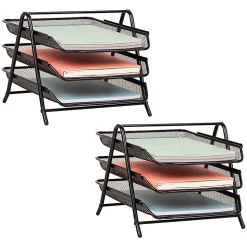 Mind Reader 3-Tier Paper Tray Desktop Organizer, File Storage, 10